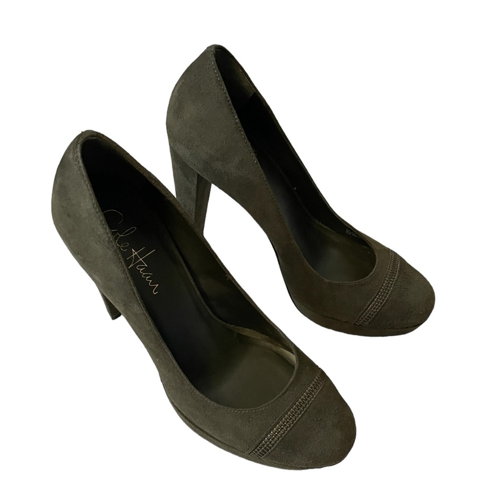 Cole Haan Green Suede Like Stephanie Heels